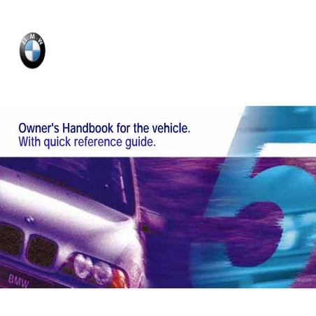 Bmw e39 - 5series owners handbook