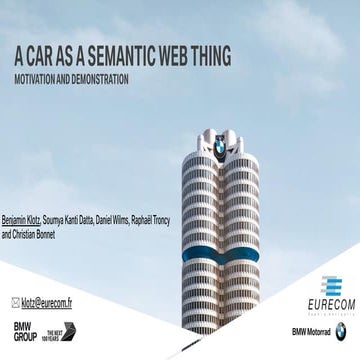 A Car as a Semantic Web Thing - Motivation and Demonstration