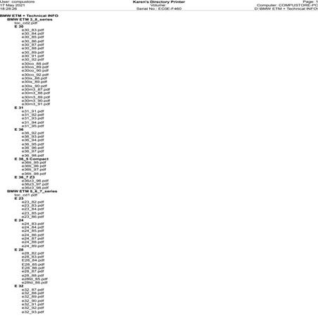 Bmw etm + documentation files list | PDF