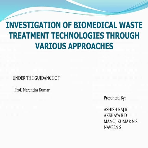 Bio medical waste final yr project