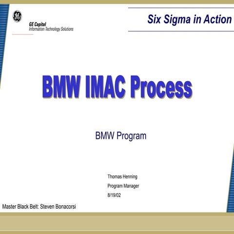 Bmw Imac Form Completeness Six Sigma Case Study