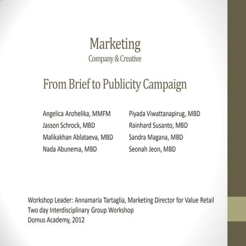 BMW Mini Creative Brief | Group Project