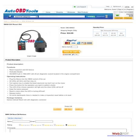 Bmw oill reset old tool