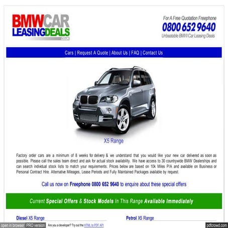 BMW X5 Leasing Deals