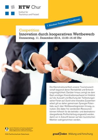 Flyer Bündner Tourismus Trendforum 2014