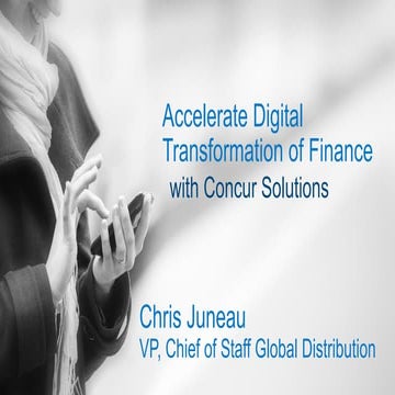 Accelerate Digital Transformation of Finance with Concur Solutions 
