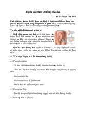 Bệnh đái tháo đường thai kỳ