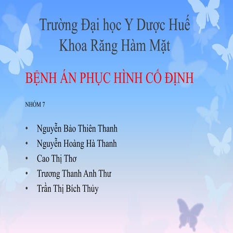 Prosthodontics presentation of Students