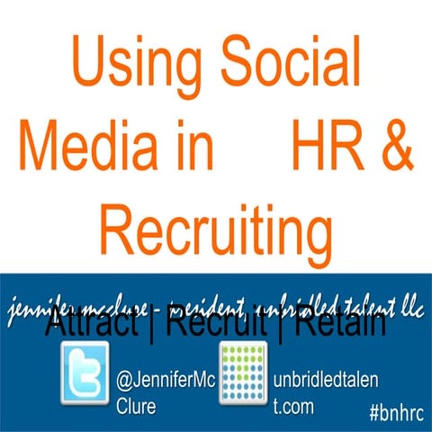 Using Social Media in HR & Recruiting - 2012