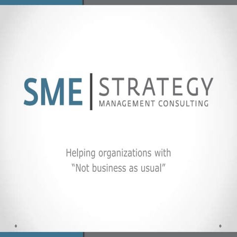 SME Strategy Management Consulting- BNI Presentation March 19th