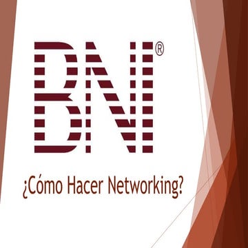 BNI qué es Networking