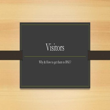 Bni visitor ppt eduslot