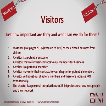 BNI Visitors