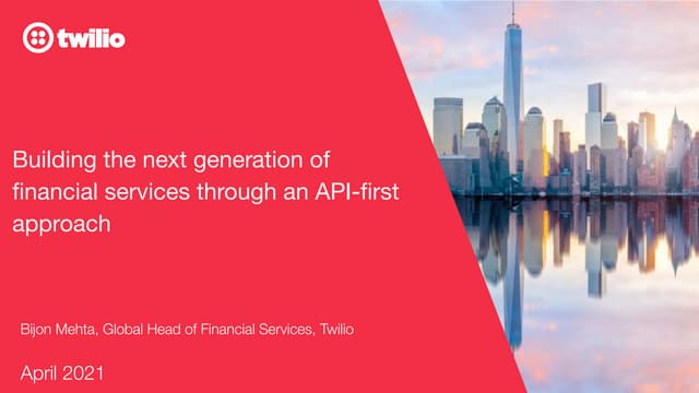 apidays LIVE Singapore 2021 - Building the next generation of financial servi...