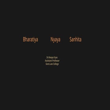 Bhartiya Nyaay Sanhita, 2024 and Comparison with IPC, Three new Criminal LAws