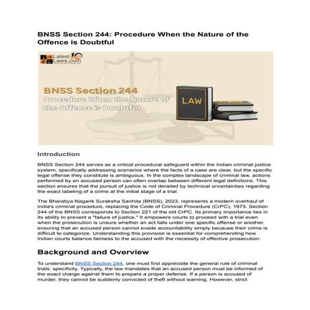 BNSS Section 244_ Procedure When the Nature of the Offence is Doubtful.pdf