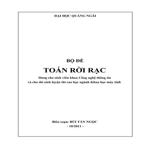 Bộ đề toán rời rạc thi cao học