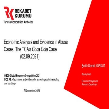 Economic analysis and evidence in abuse cases – Break-out Session 2 – Techniq...