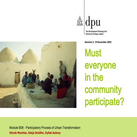 Must Everyone in the Community Participate?