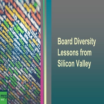 Board diversity lessons from Silicon Valley