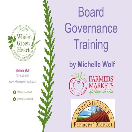 Board governance training slideshow