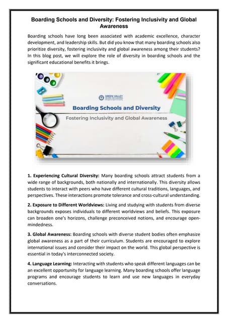 How International Schools Prepare Students for Global Citizenship | PDF