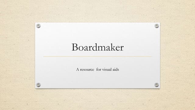 Boardmaker Powerpoint - My Experience