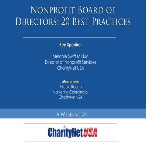 Nonprofit Board of Directors Best Practices 