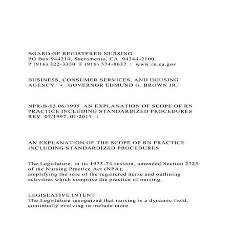 BOARD OF REGISTERED NURSING PO Box 944210, Sacramento, .docx