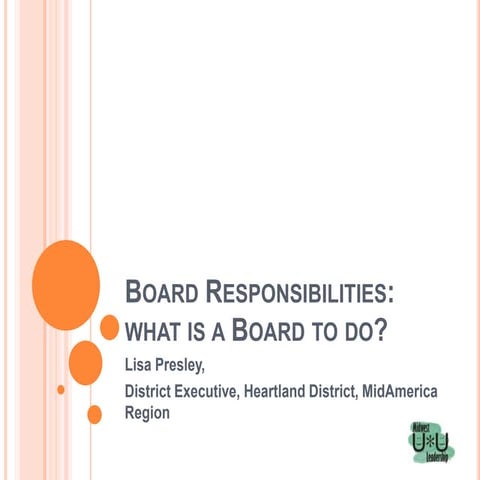 Board responsibilities jan 12