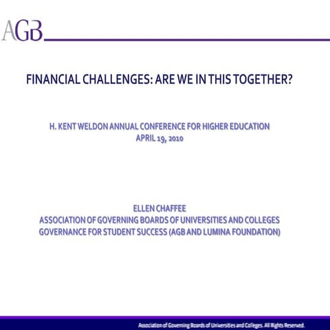 Board roles in meeting financial challenges
