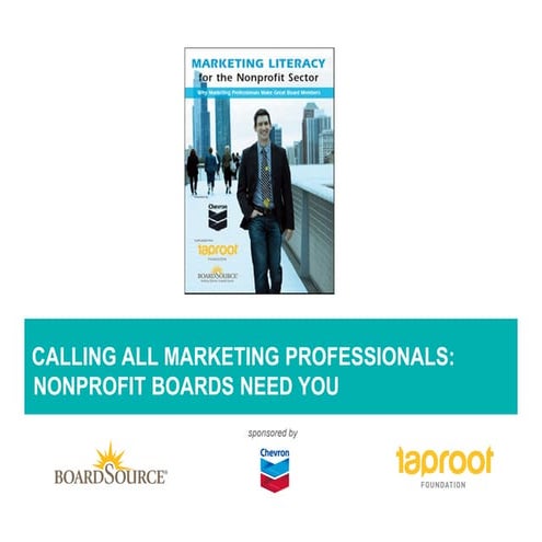 Calling All Marketing Professionals : Nonprofit Boards Need You