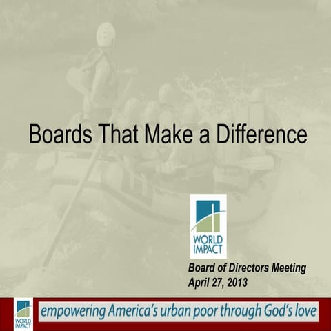 Boards that make a Difference