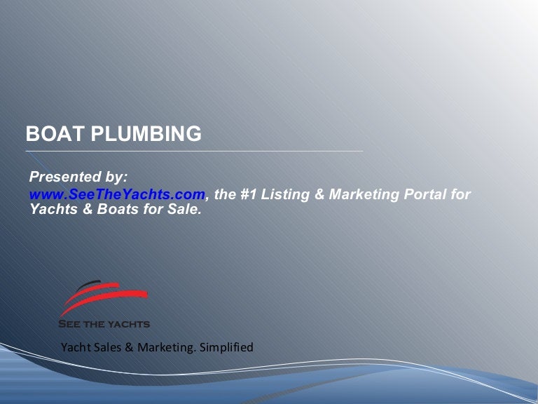 Boat plumbing