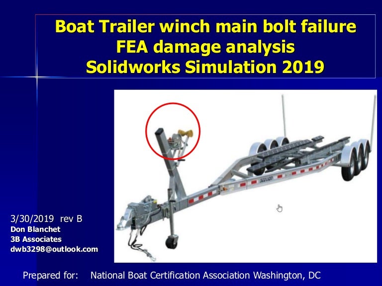 Boat trailure winch bolt failure