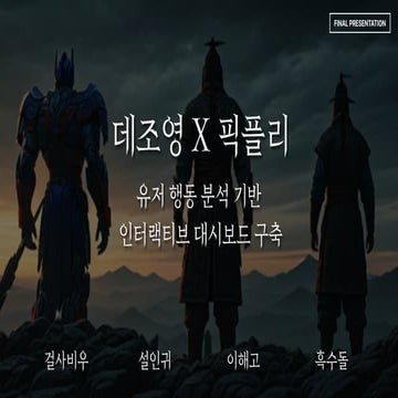 제 21회 보아즈(BOAZ) 빅데이터 컨퍼런스 - [데조영] : 유저 행동 분석 기반 인터랙티브 대시보드 구축