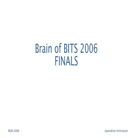 BOB 2006 finals (with answers) | PPT