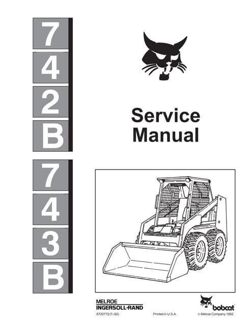 Bobcat 743B Skid Steer Loader Service Repair Manual.pdf