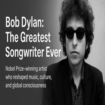 Bob Dylan: The Unrivaled Lyricist and Architect of Modern Song – Why He ...