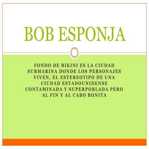 Bob esponja. horacio german garcia