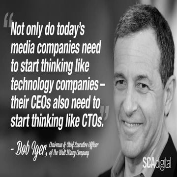 Bob Iger speaking at a conference about leadership