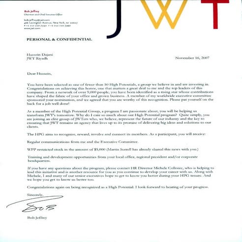 WPP HPG Letter | PDF