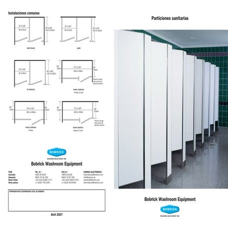 Bobrick particiones sanitarias