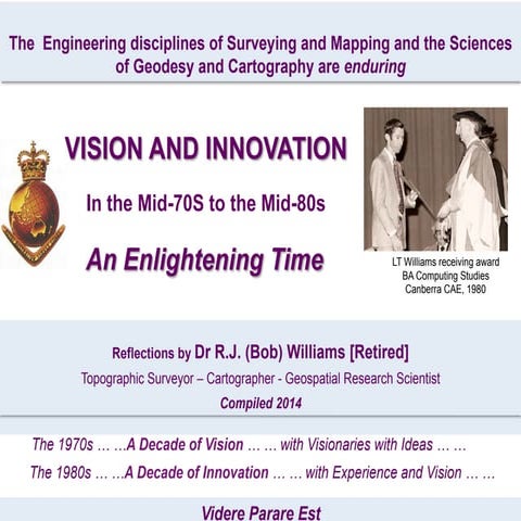 Vision and innovation Bob Williams 1976 84