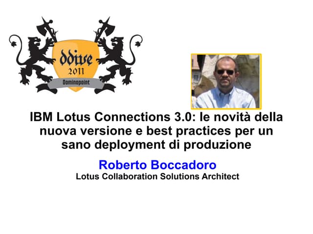 DDive11 - Lotus Connections 3.0