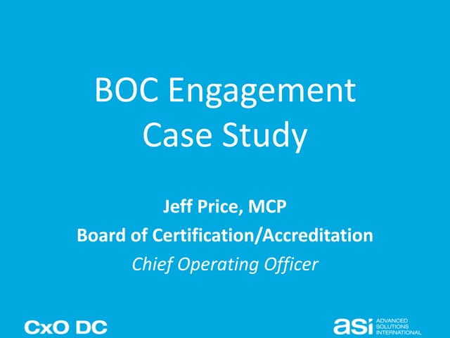 BOC Member Engagement Case Study