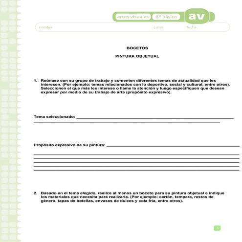 Bocetos pintura objetual