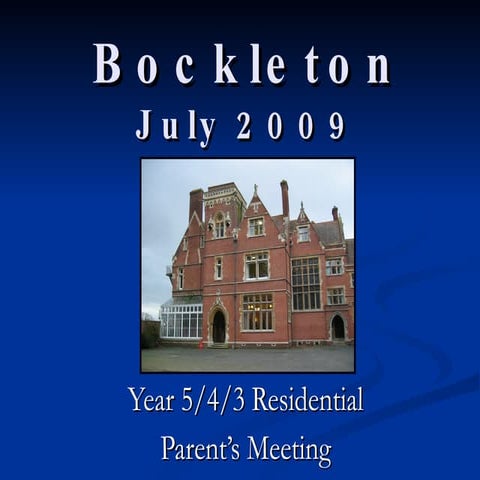 Bockleton May 2009 | PPT