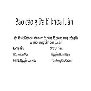 Báo cáo giữa kì khóa luận