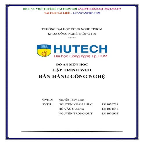BÁO CÁO ĐỒ ÁN CHUYÊN NGÀNH LẬP TRÌNH WEB .NET MVC 5 BÁN HÀNG CÔNG NGHỆ.docx